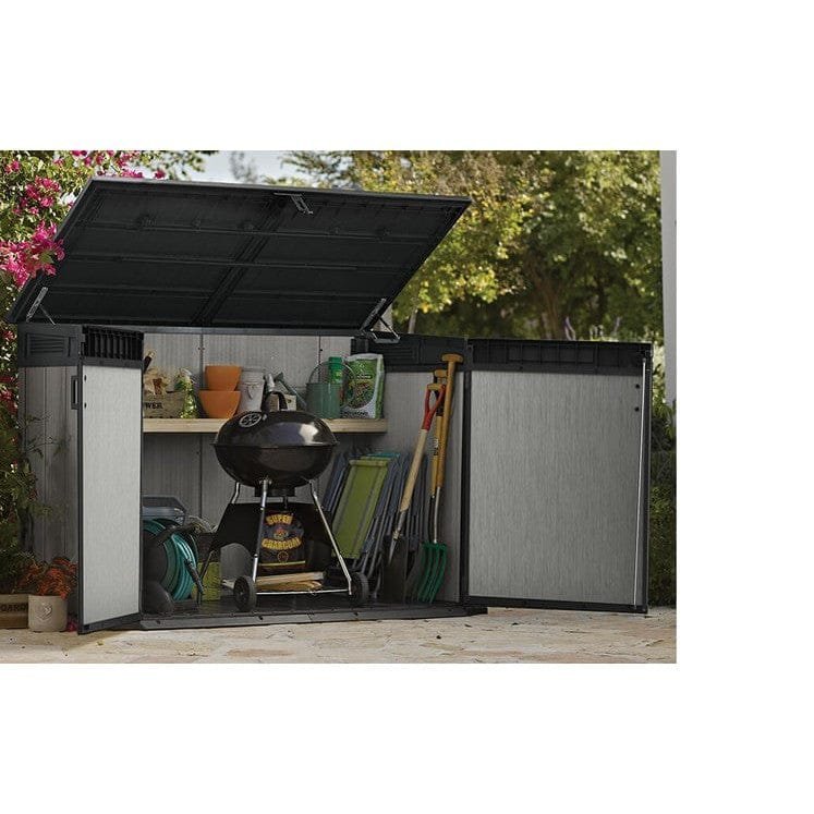 Keter 6' x 3' Oakland Grande Store Heavy Duty Plastic Shed – Grey