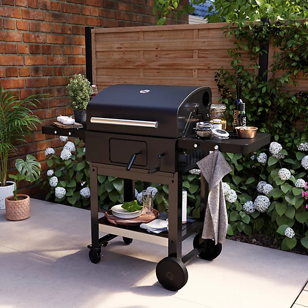 GoodHome Etowah Black Charcoal BBQ (D) 3660mm 207 x 430mm