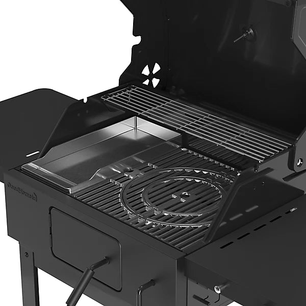 GoodHome Etowah Black Charcoal BBQ (D) 3660mm 207 x 430mm