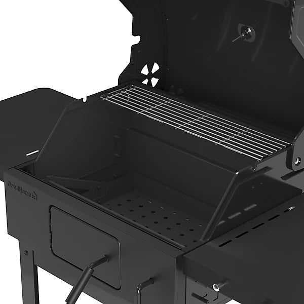 GoodHome Etowah Black Charcoal BBQ (D) 3660mm 207 x 430mm