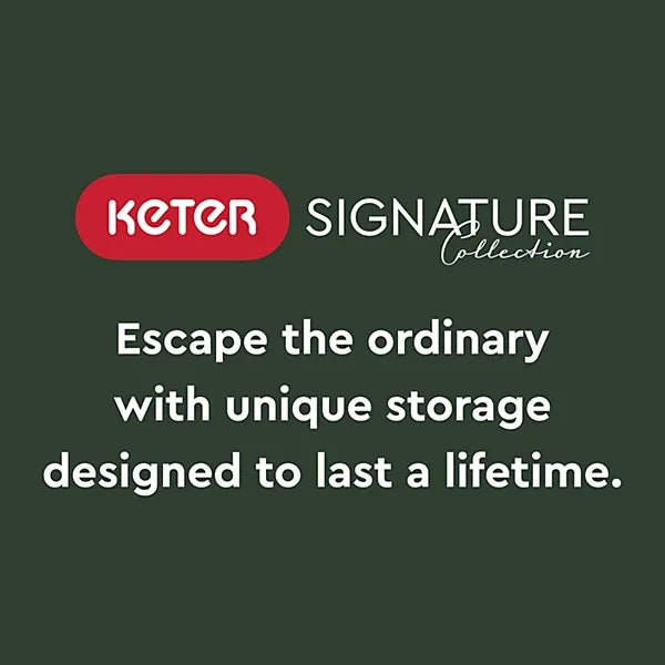 Keter Signature 7x11 ft Pent Walnut Plastic 2 door Shed with floor & 8 windows