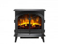 Dimplex Leckford Optiflame Electric Stove, Large Black Freestanding Electric Fire with LED Flame Effect, 2kW Adjustable Heate