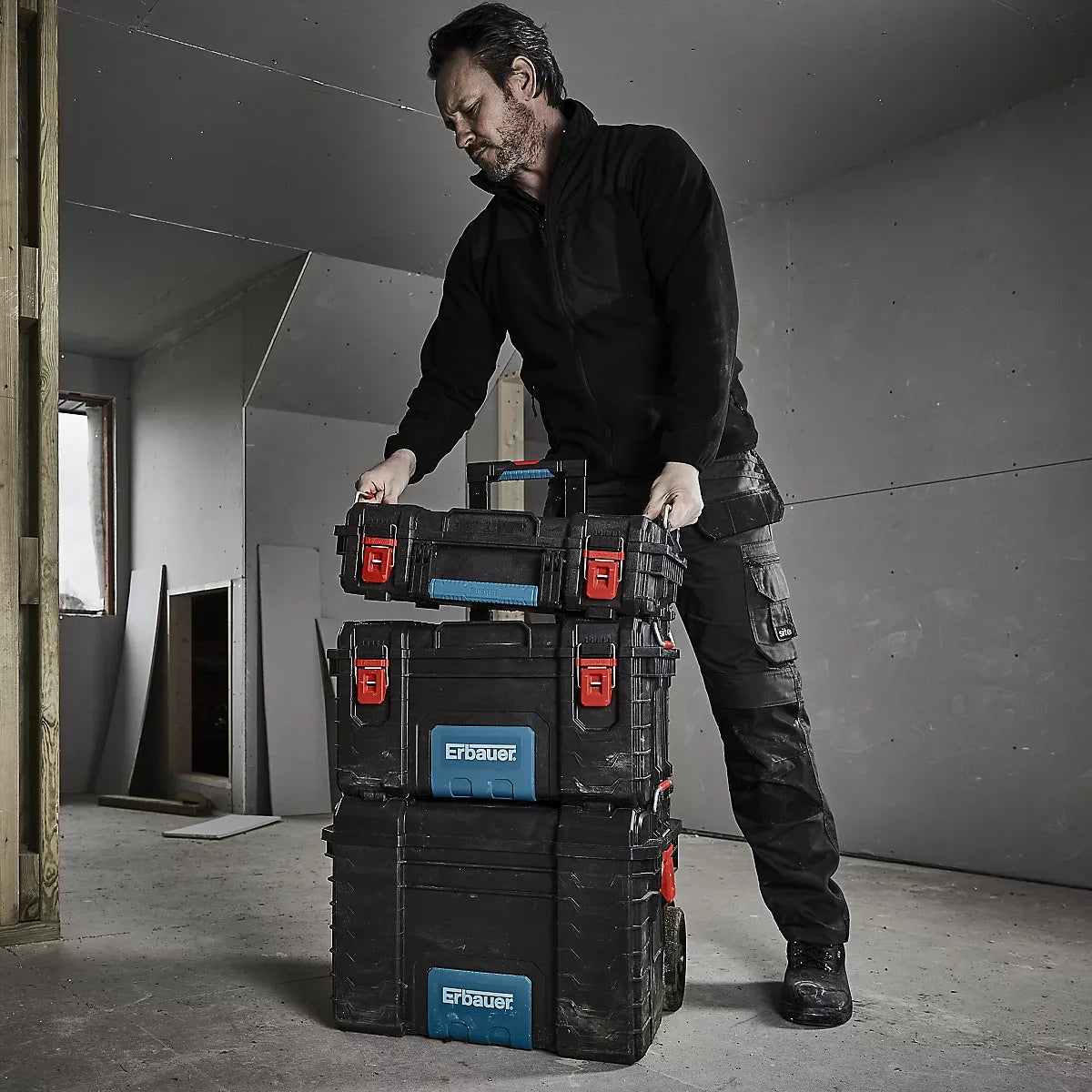 Erbauer Connecx Modular Storage 3 piece Toolbox set